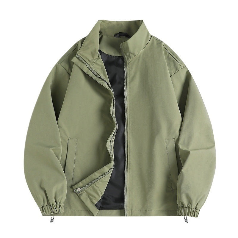 Herren lässige Windjacke mit hochabschließendem Kragen und praktischen Taschen Echoarchiv