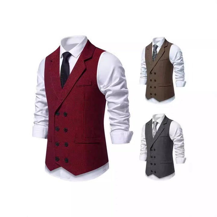 Herren Elegante Anzugweste mit klassischem Hahnentrittmuster und modernem Schnitt Echoarchiv