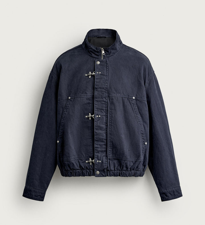 Herren Leichte Oversized Fieldjacke mit Stehkragen und Knebelverschlüssen Echo Archiv