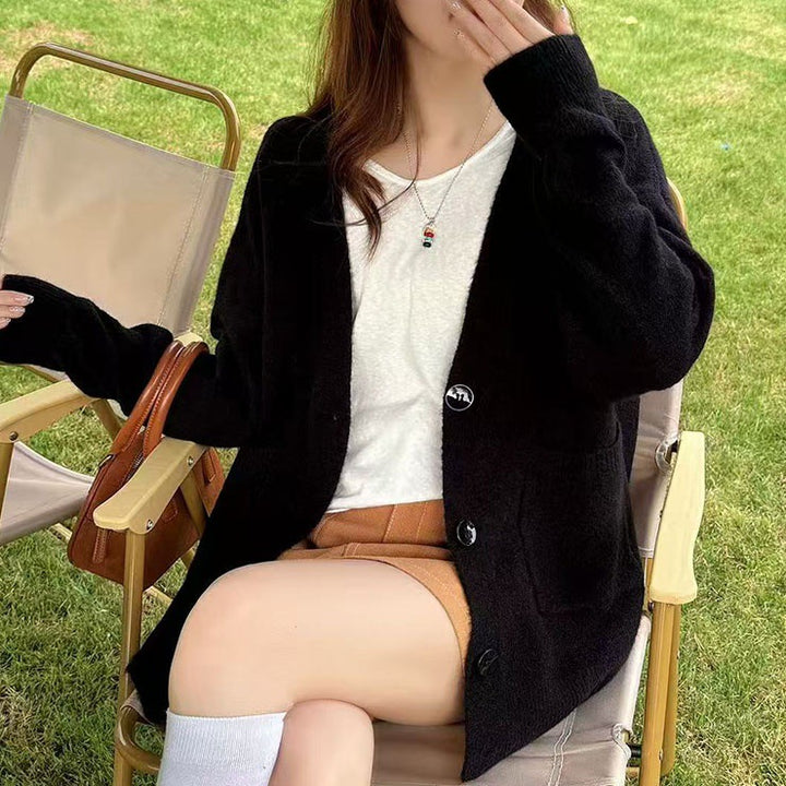 Damen Bequemer Oversized Cardigan Echo Archiv