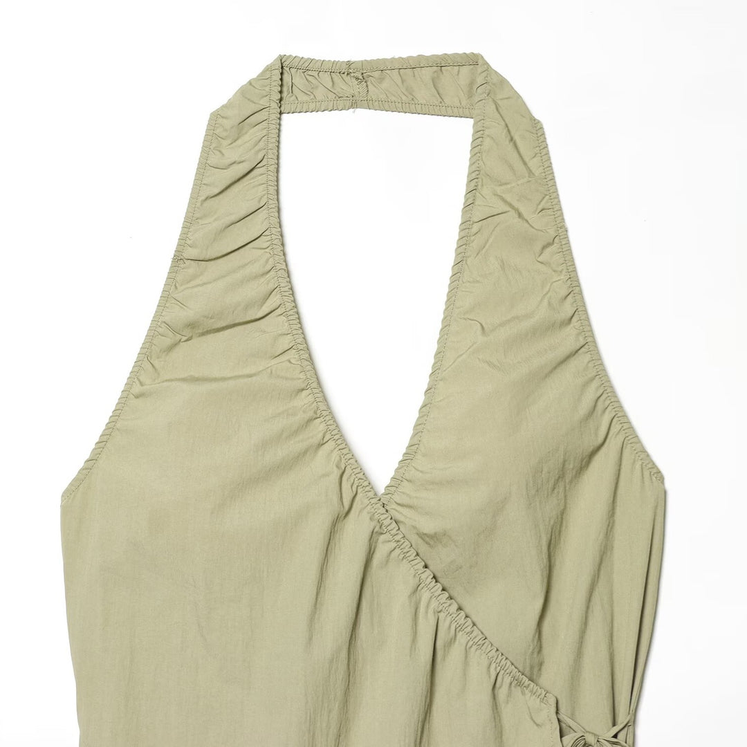 Damen Wickeloberteil mit raffiniertem Halterneck und lockerer Passform Echo Archiv
