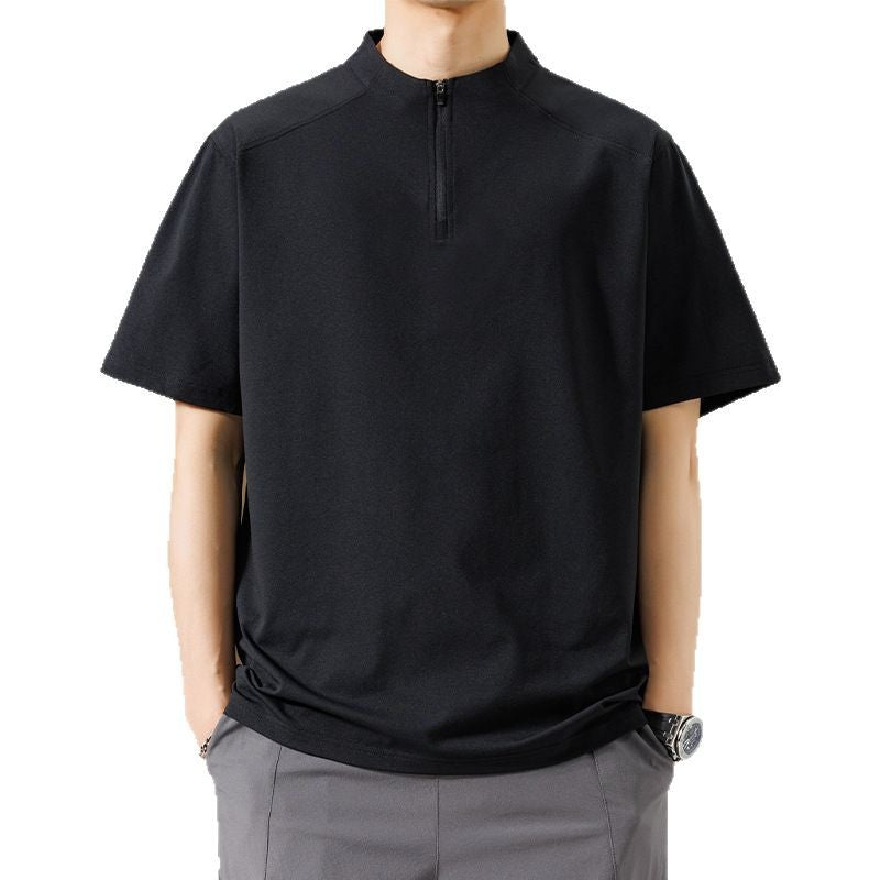 Herren Kurzarm Funktionsshirt mit Reißverschluss und atmungsaktiver Technologie Echoarchiv