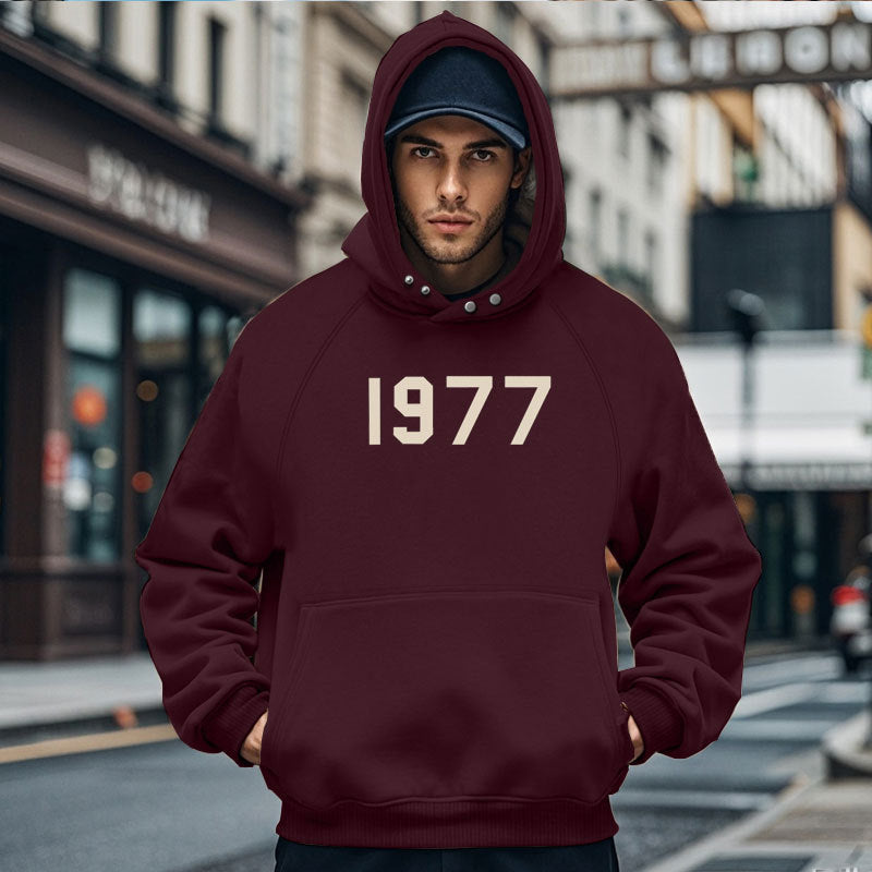 Herren Gemütlicher Kapuzenpullover mit ausgefallenem Design und praktischen Taschen Echoarchiv