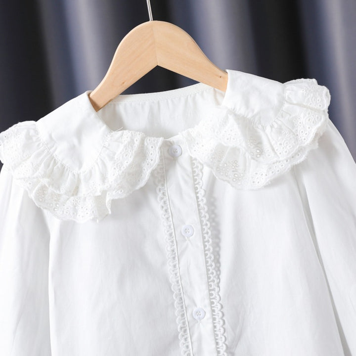 Damen Bluse mit Rüschendetails und romantischen Puffärmeln Echo Archiv