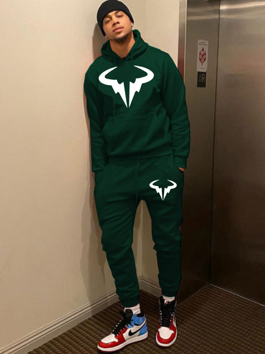 Herren stylisches Kapuzenanzug mit hochmodernem Logo Echoarchiv