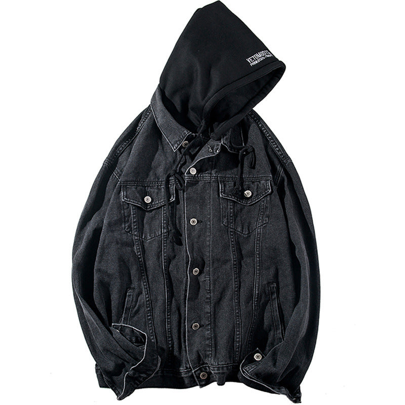 Herren Denimjacke mit integrierter Kapuze Echoarchiv 1788342630