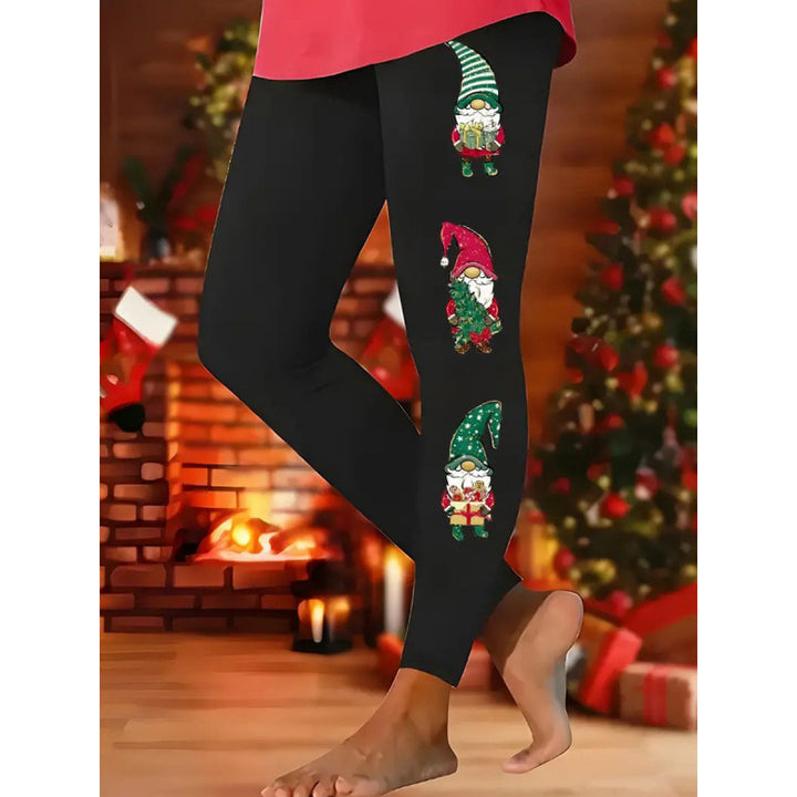 Damen Gemusterte Weihnachtsleggings Echoarchiv