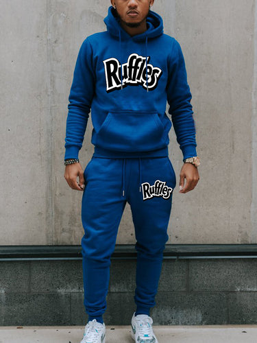 Herren gemütlicher Hoodie und Jogginghose Set mit auffälligem Logo Echoarchiv