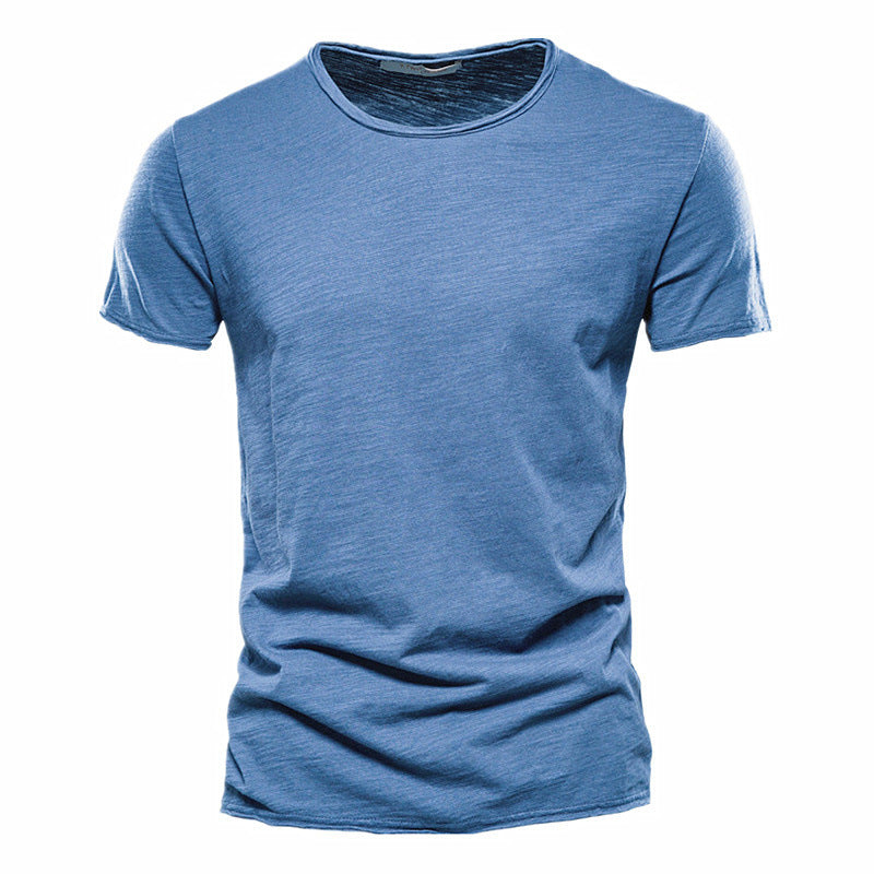 Herren nan leichtes Baumwollshirt mit Rundhalsausschnitt und schlanker Passform Echoarchiv