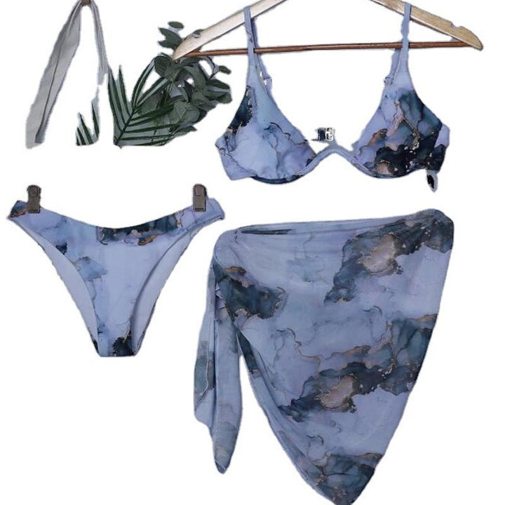 Damen Triangel-Bikini-Set mit Übergroßem Wickelrock Echo Archiv
