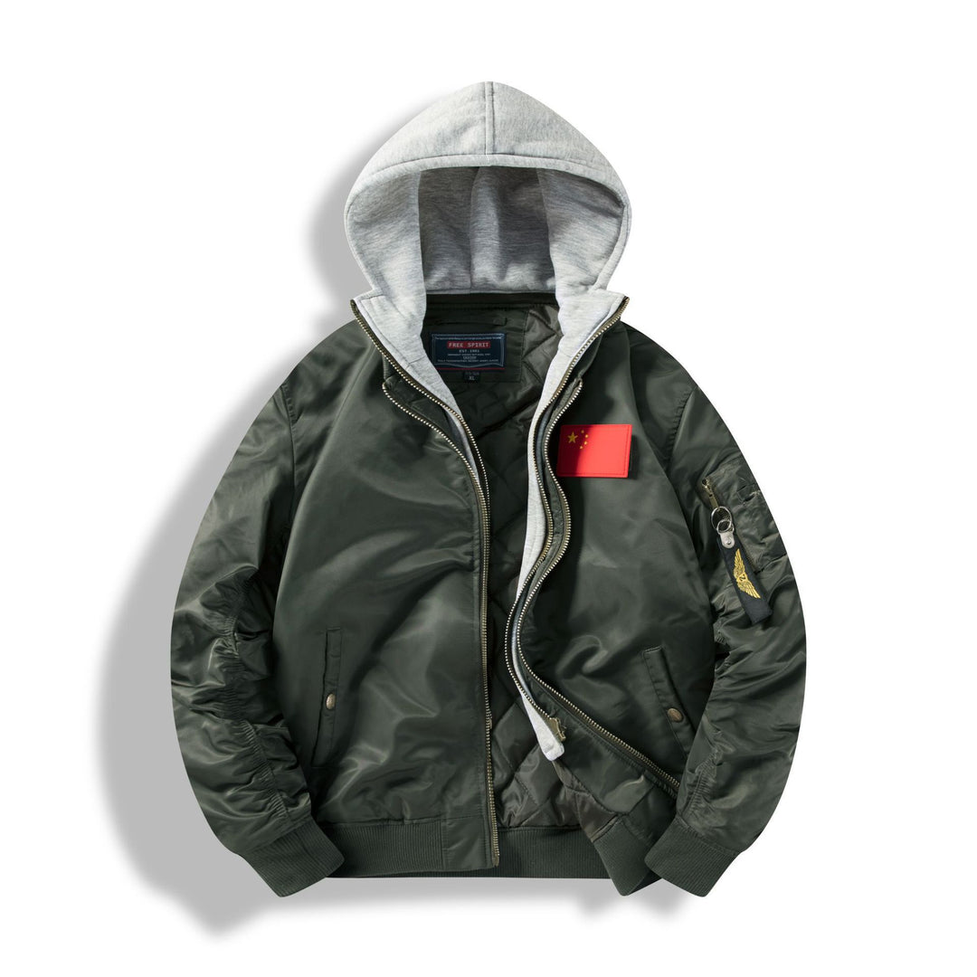 Herren Bomberjacke mit abnehmbarer Kapuzen-Innenseele und gesteppter Thermofütterung Echo Archiv