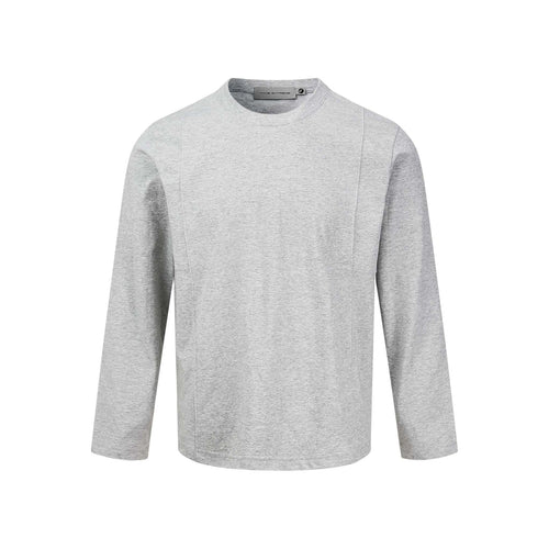 Unisex Technisches Langarmshirt mit Rundhalsausschnitt und nahtiertem Paneeldetail Echoarchiv
