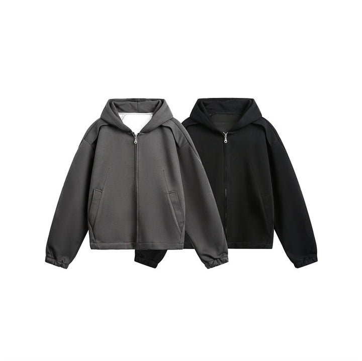 Unisex Leicht wattierte Kapuzen-Zipjacke im kastigen Boxy‑Cut Echoarchiv