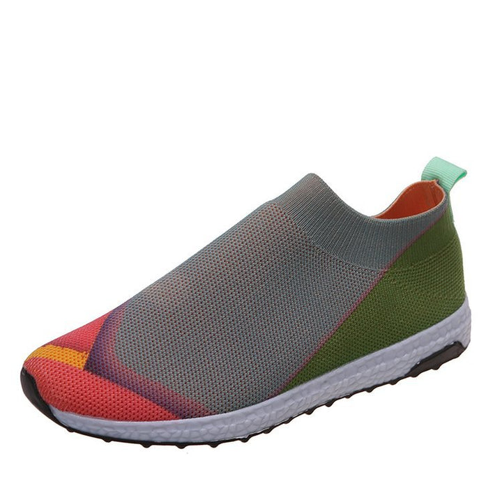 Damen Leichte Strick-Slipper-Sneaker ohne Schnürung mit atmungsaktivem Mesh und gedämpfter Plateausohle – Lioré