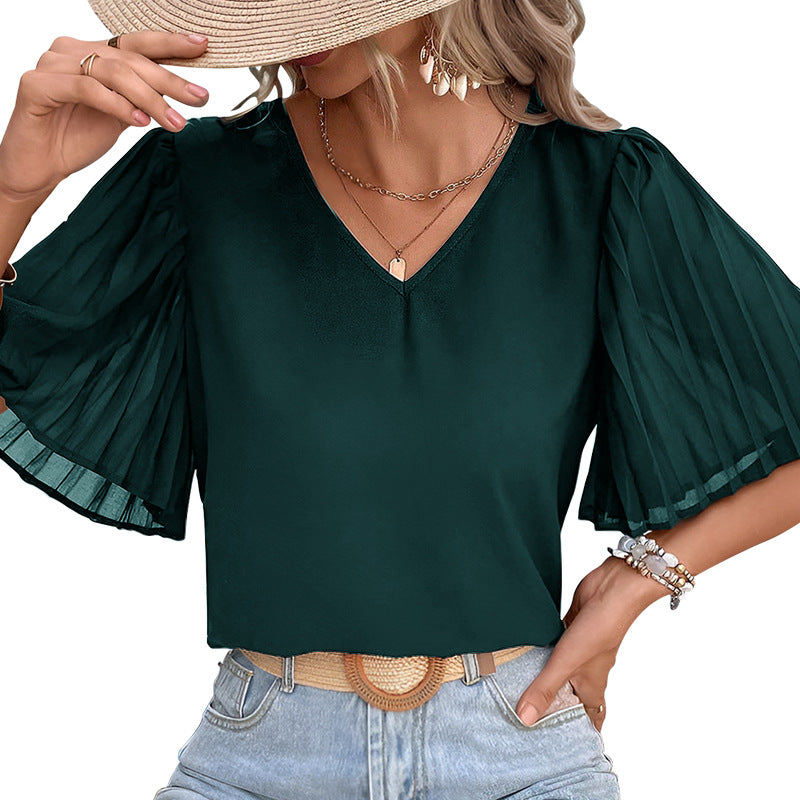 Damen Moderne Bluse mit Volantärmeln Echo Archiv