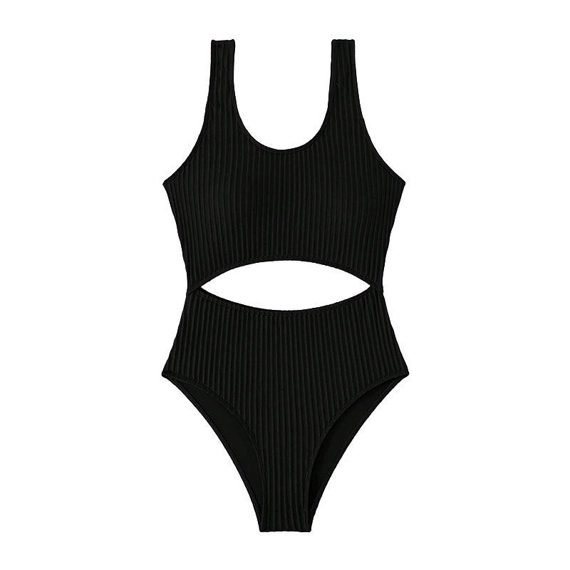 Damen Einteiler Badeanzug mit hohem Beinausschnitt und modischem Cut-Out Echo Archiv