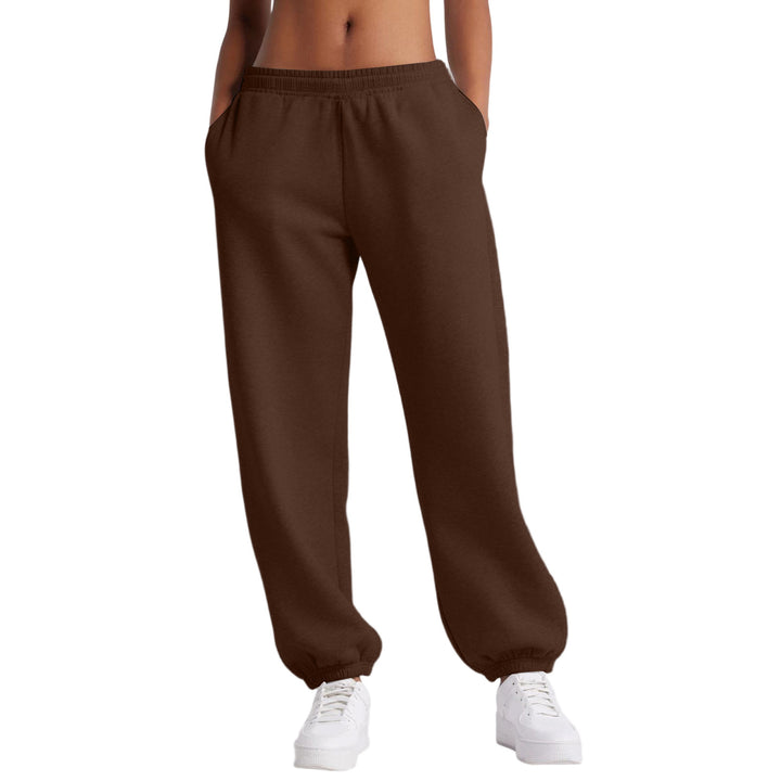 Damen schmale High‑Waist Sweat-Jogginghose mit hohem Komfortbund, verstellbarem Kordelzug und elastischen Knöchelbündchen – Avérine