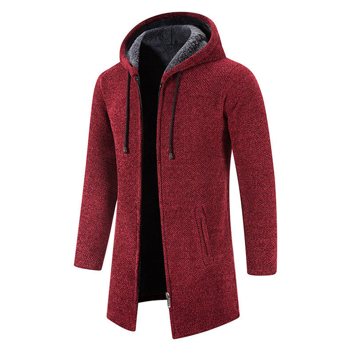 Herren modische Premium-Fleecejacke mit Kapuze und seitlichen Taschen Echoarchiv