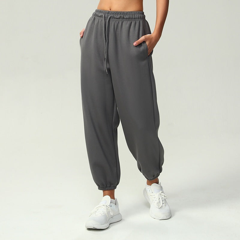 Damen nan atmungsaktive Performance-Joggerhose mit hohem Komfortbund, verstellbarem Kordelzug und elastischen Schlauchbündchen Echo Archiv