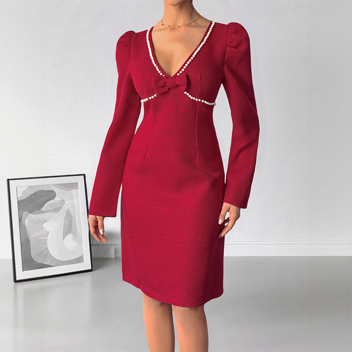 Damen Elegantes Kleid mit Schalendetail Echo Archiv