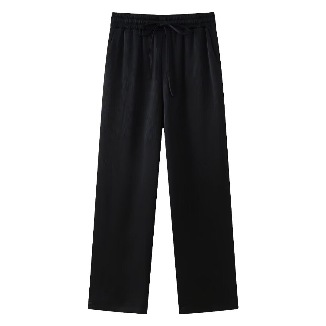 Damen nan weite Plissee-Hose mit elastischem Bund, Tunnelzug und seitlichen Eingrifftaschen Echo Archiv