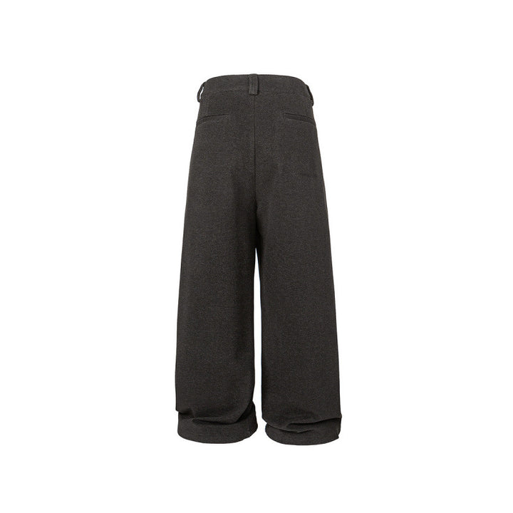 Damen Weite Palazzo-Hose mit hoher Taille, Kellerfalten und umgeschlagenem Saum Echo Archiv