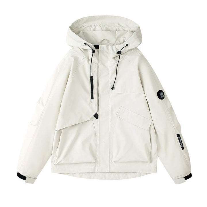 Damen technische Outdoor-Jacke mit atmungsaktiver Membran und verstellbarer Kapuze – Célinea