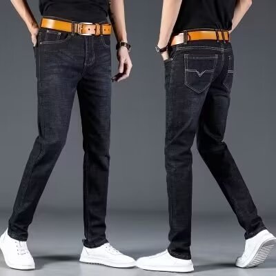 Herren Slim Fit Jeans mit elastischem Bund und modernen Akzenten Echoarchiv