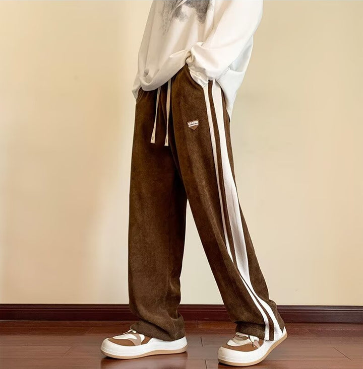 Herren Bequeme Chino-Hose mit Kontraststreifen Echoarchiv