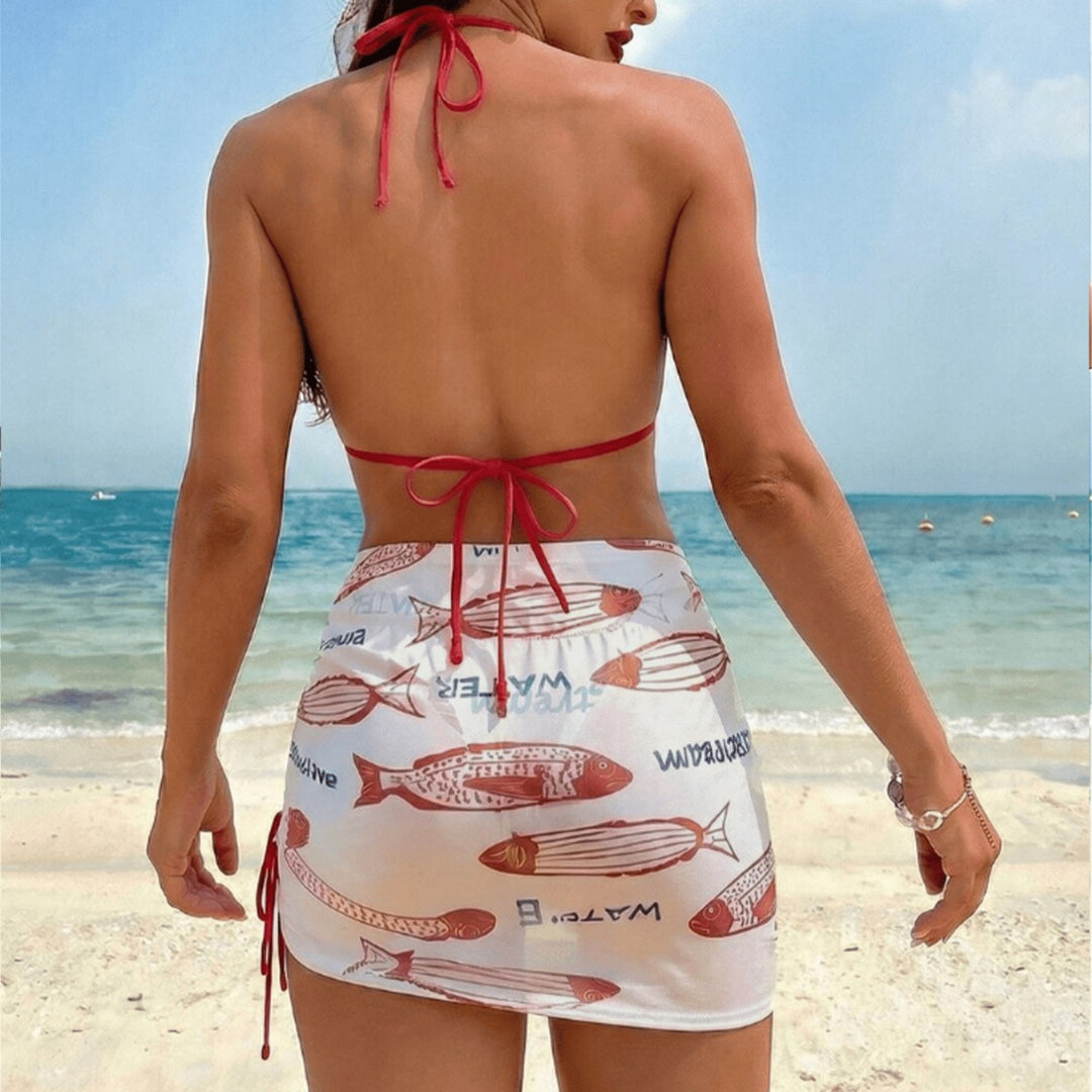 Damen Bikini mit verspieltem Fischmotiv Echo Archiv