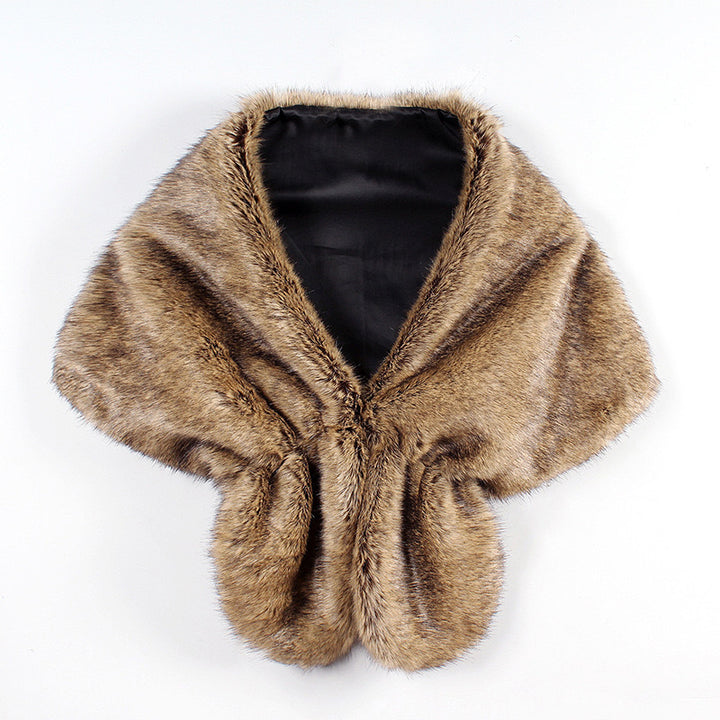 Damen elegante Kunstpelz-Schulterstola im Capelet‑Schnitt Echo Archiv