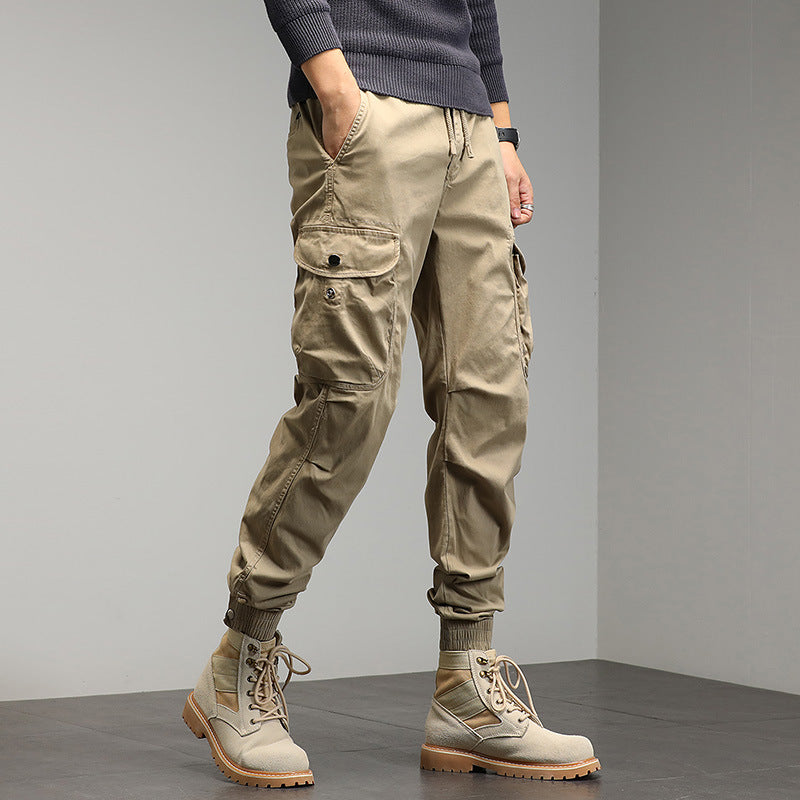Herren Cargo-Joggerhose im Utility-Look mit elastischem Bund, Mehrfach-Taschen und gerippten Beinabschlüssen Echo Archiv