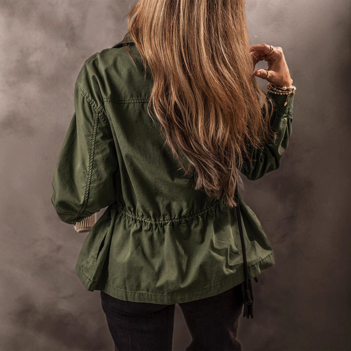 Echoarchiv | Vintage Winddichte Arbeitsjacke Mit Kapuze Und Mehreren Taschen