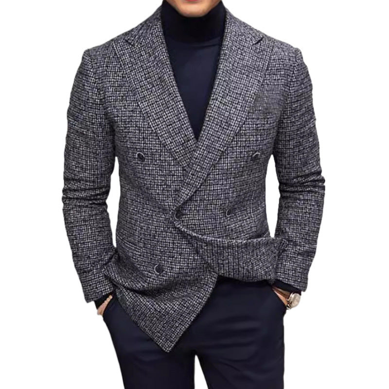 Herren Eleganter Doppelreihiger Blazer Echoarchiv