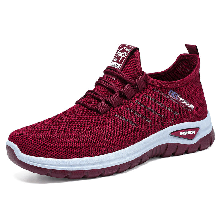 Damen nan ultraleichter Strick-Sport-Sneaker mit Elastikeinstieg, stoßdämpfender Plateau-Zwischensohle und griffiger Profillaufsohle Echo Archiv