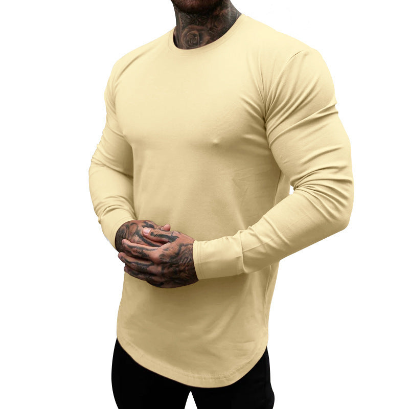 Herren Langarmshirt aus weichem, elastischem Baumwollmix mit Rundhalsausschnitt Echoarchiv
