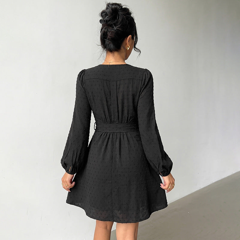 Damen Wickelkleid mit Puffärmeln Echo Archiv