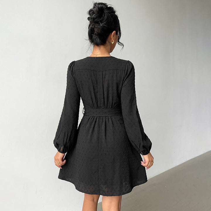 Damen Wickelkleid mit Puffärmeln Echo Archiv