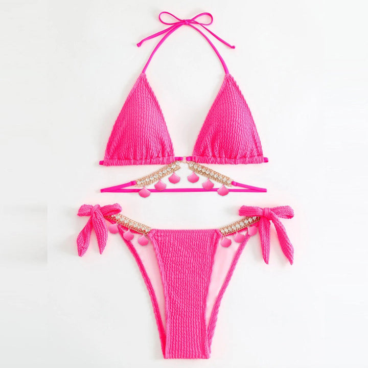 Damen Triangel-Bikini mit modischem Quastenschmuck Echo Archiv