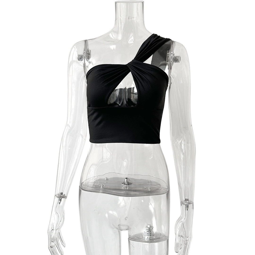 Damen Crop-Top mit Knotendetails Echo Archiv