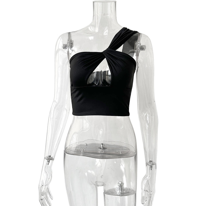Damen Crop-Top mit Knotendetails Echo Archiv