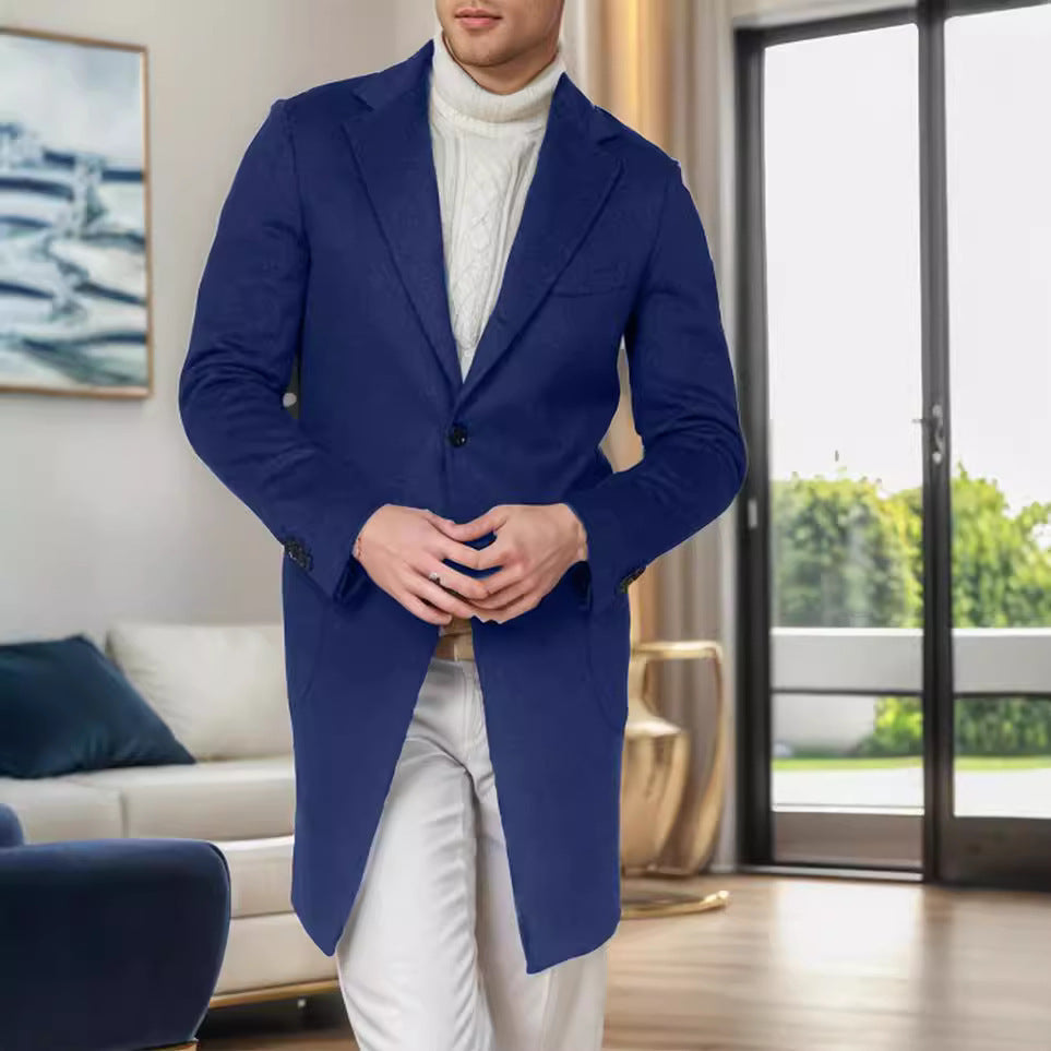 Herren Eleganter Wollmantel mit modernem Schnitt und praktischen Taschen Echoarchiv