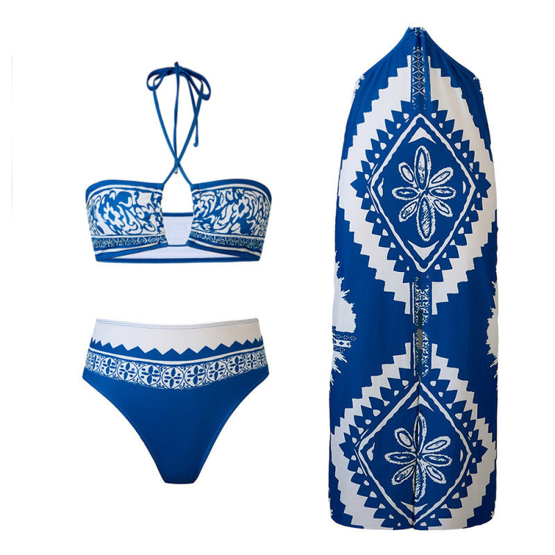 Damen Bikini-Set mit raffiniertem Wickeldesign und trendigem Mustermix Echo Archiv