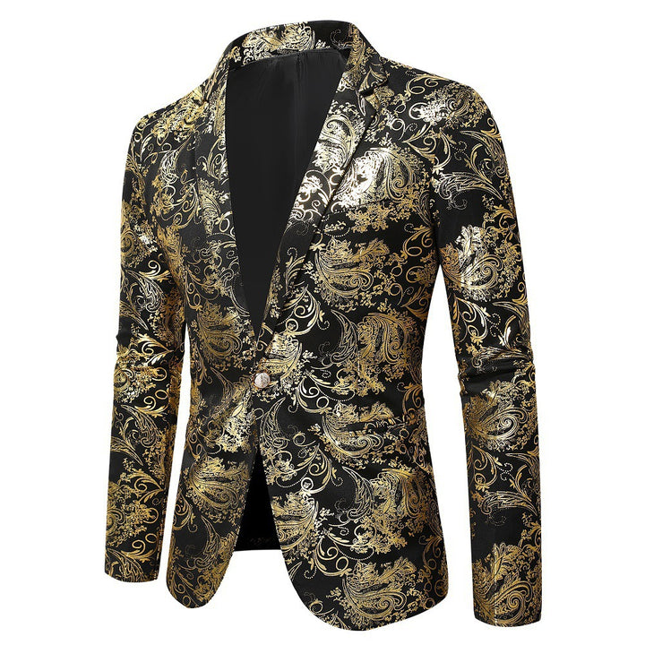 Herren eleganter Goldmuster Blazer Echoarchiv