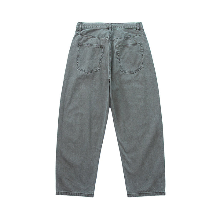 Herren Weite Baggy-Jeans aus gewaschener Denim mit elastischem Kordelzugbund Echoarchiv