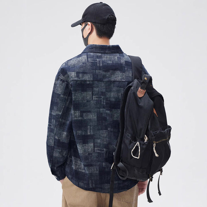 Herren lässige Overshirt-Jacke mit Baumwollmischung und individuellen Designs Echoarchiv