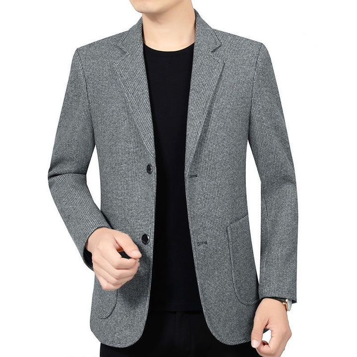 Herren Slim Fit Sakko mit feiner Struktur und klassischer Knopfleiste – Tianoro