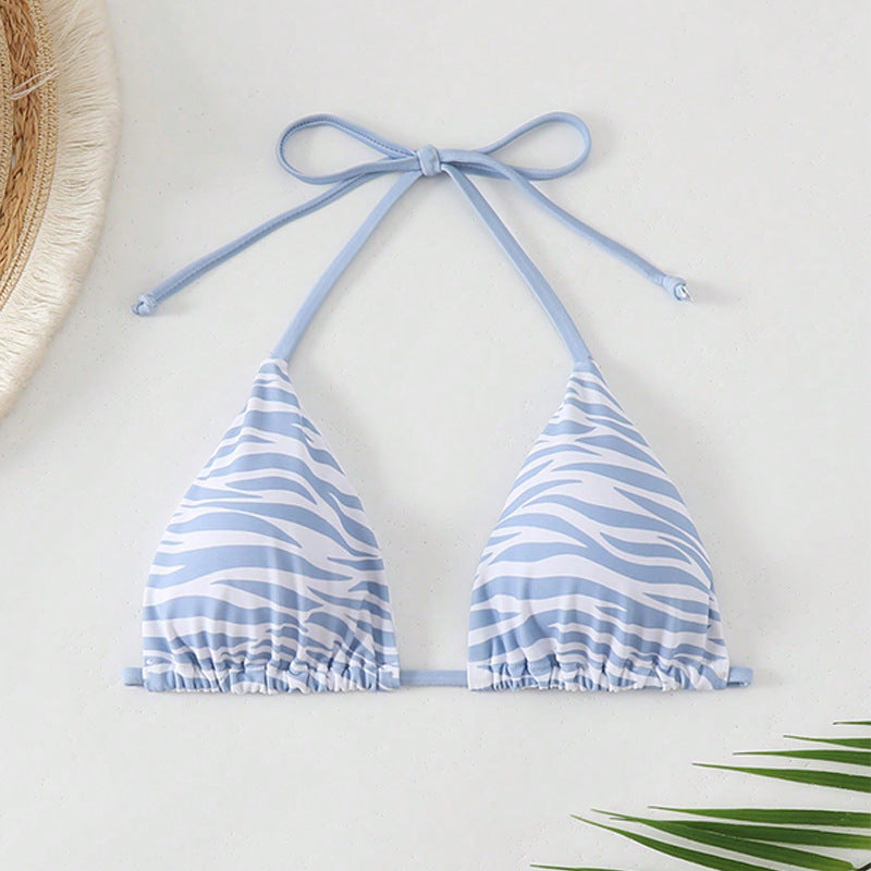 Damen Triangel-Bikini mit verstellbaren Trägern und einzigartigem Wellenmuster Echo Archiv