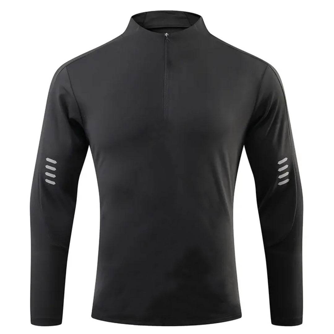 Herren Funktions-Langarmshirt mit hohem Kragen und innovativem Reißverschluss Echoarchiv