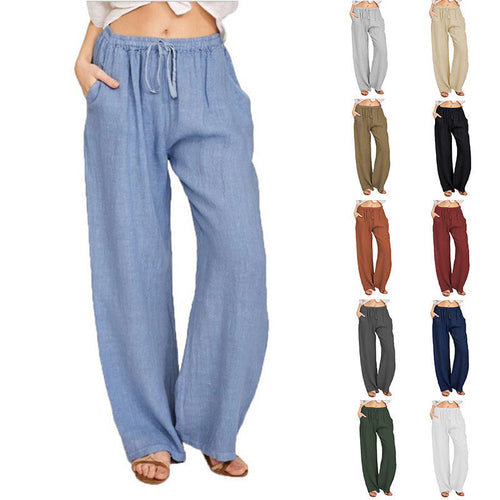 Damen bequeme Leinenhose Echoarchiv